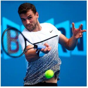 Nike Dri Fit Challenger Printed Crew Shirt Grigor Dimitrov Size XL